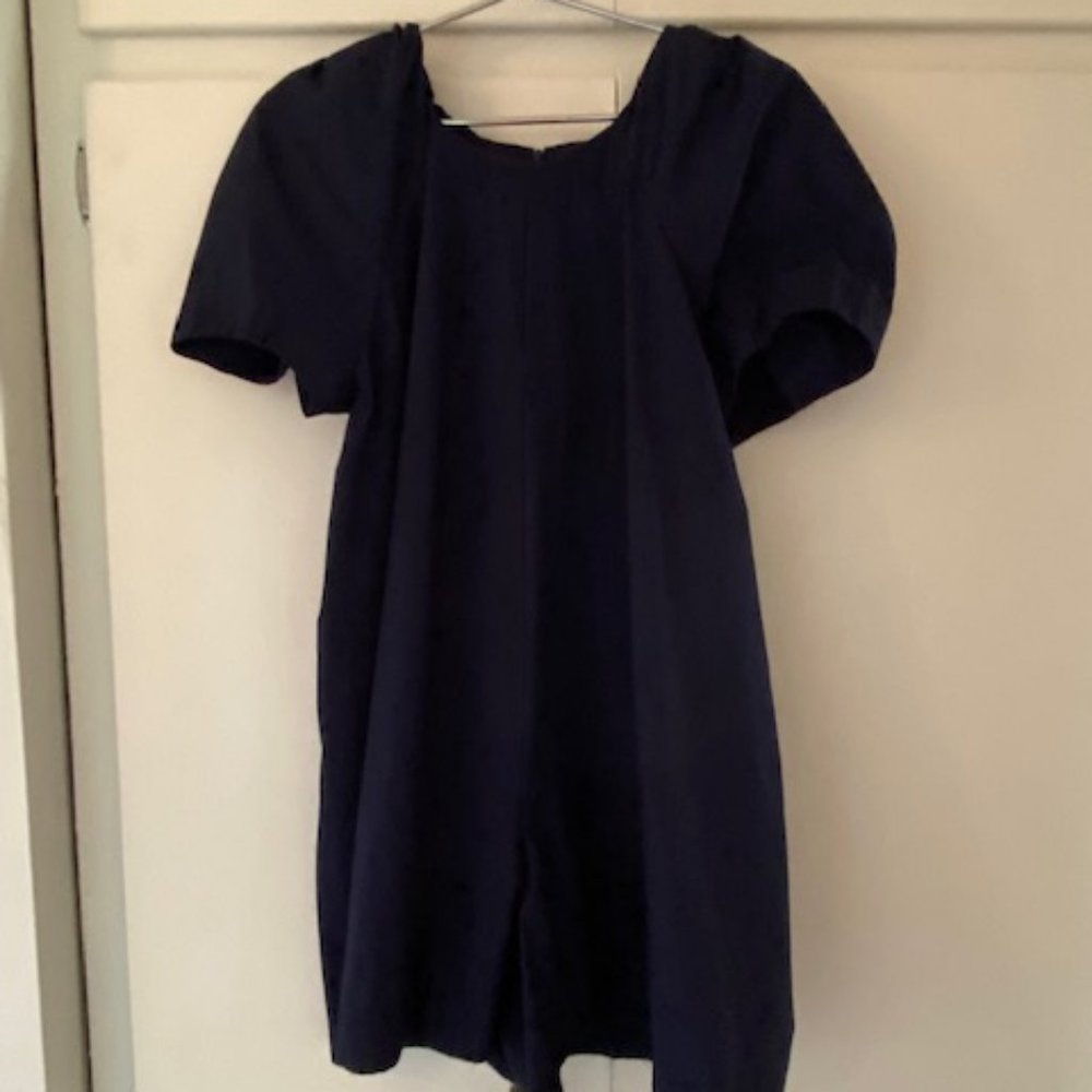 A Detacher short jumper/dress navy puffy sleeves shorts excellent condition sz 8
